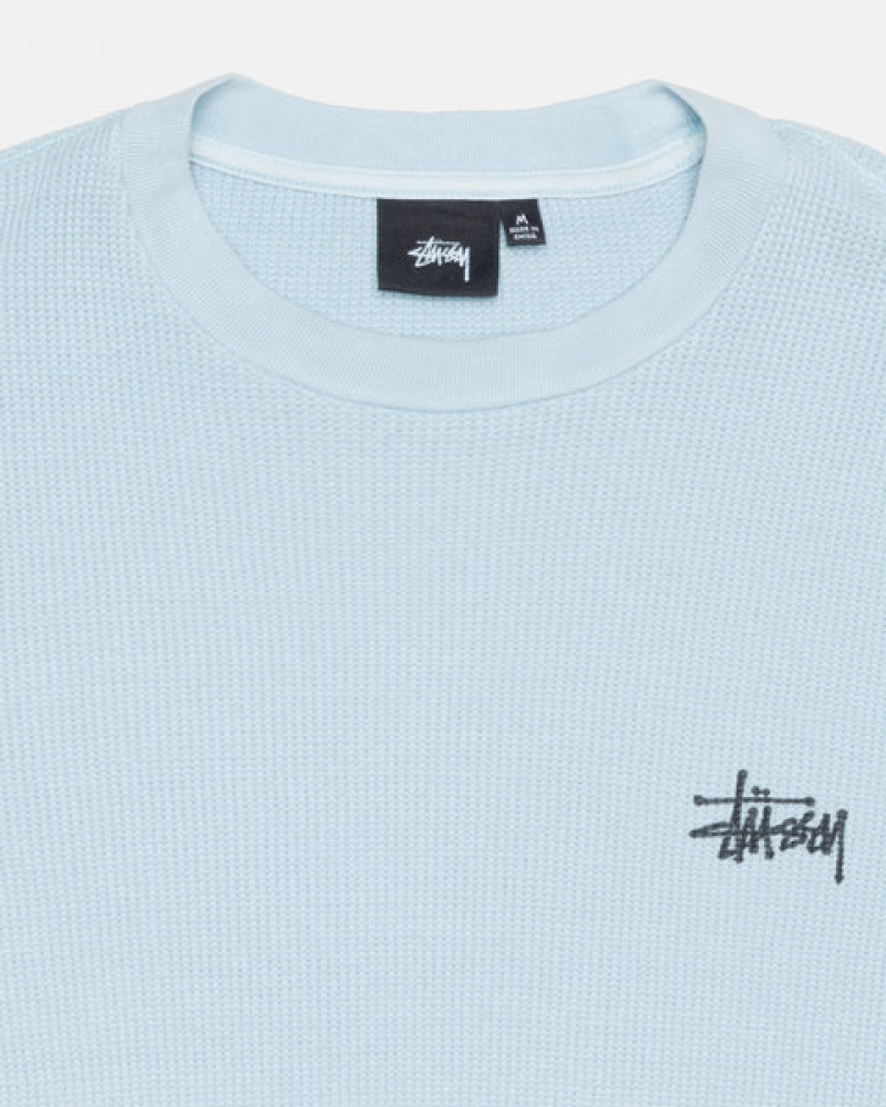 Stussy Basic Stock Ls Thermal Oberteile Damen Hellblau Österreich | ZBF-8075