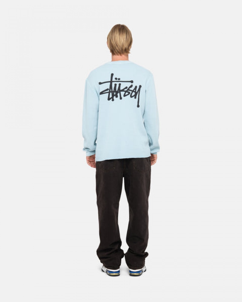 Stussy Basic Stock Ls Thermal Oberteile Damen Hellblau Österreich | ZBF-8075