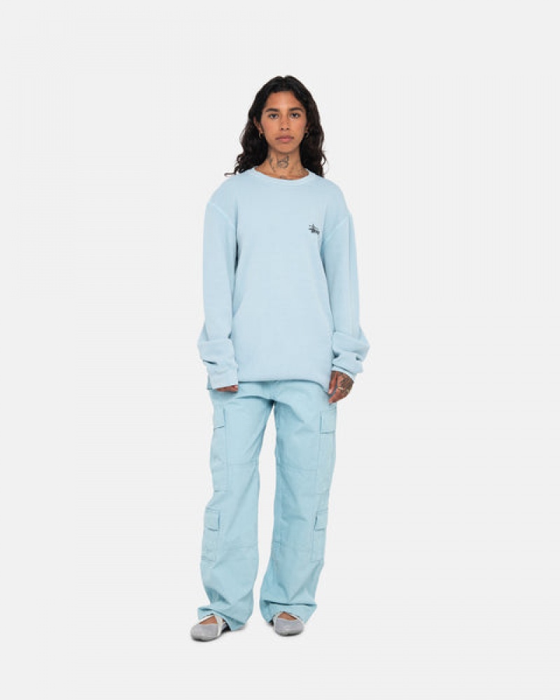 Stussy Basic Stock Ls Thermal Oberteile Damen Hellblau Österreich | ZBF-8075