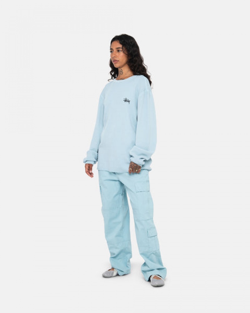 Stussy Basic Stock Ls Thermal Oberteile Damen Hellblau Österreich | ZBF-8075