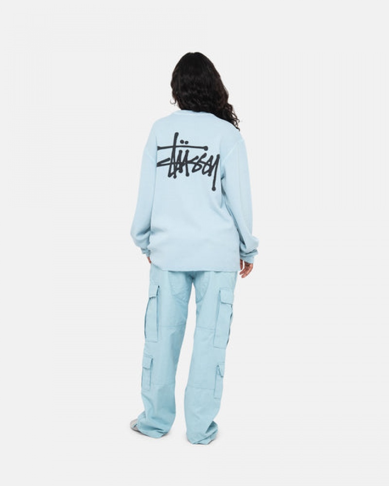 Stussy Basic Stock Ls Thermal Oberteile Damen Hellblau Österreich | ZBF-8075