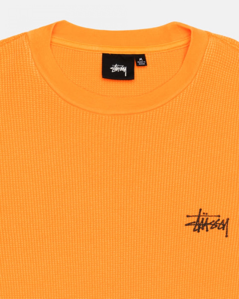 Stussy Basic Stock Ls Thermal Oberteile Damen Orange Österreich | VOA-0576