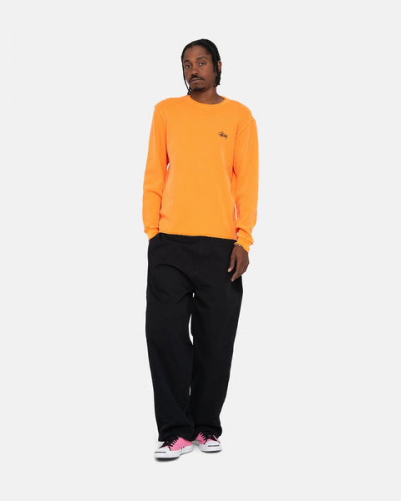 Stussy Basic Stock Ls Thermal Oberteile Damen Orange Österreich | VOA-0576