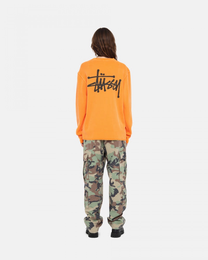 Stussy Basic Stock Ls Thermal Oberteile Damen Orange Österreich | VOA-0576