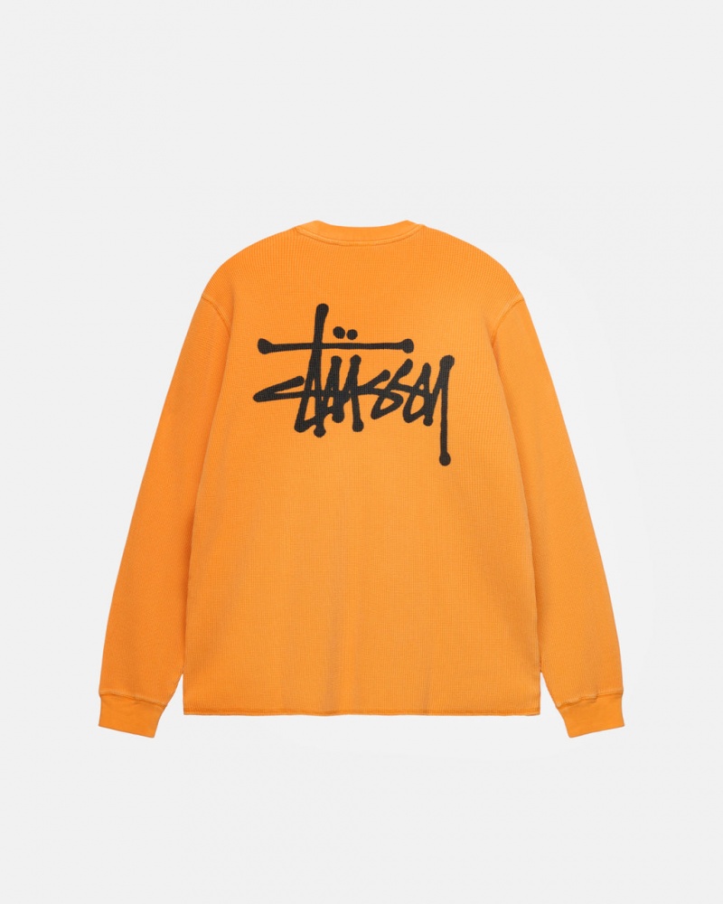 Stussy Basic Stock Ls Thermal Oberteile Damen Orange Österreich | VOA-0576