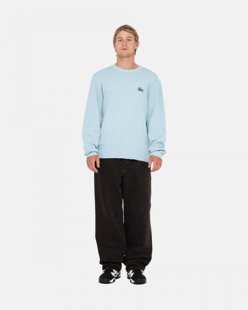 Stussy Basic Stock Ls Thermal Oberteile Herren Hellblau Österreich | ULM-8291