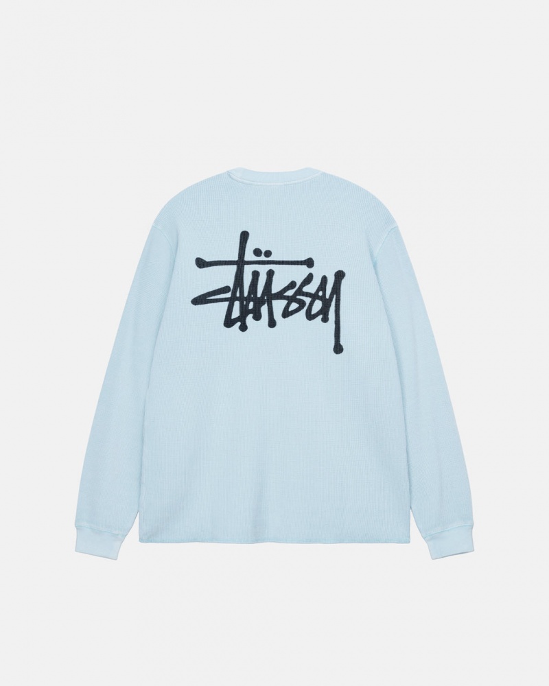 Stussy Basic Stock Ls Thermal Oberteile Herren Hellblau Österreich | ULM-8291