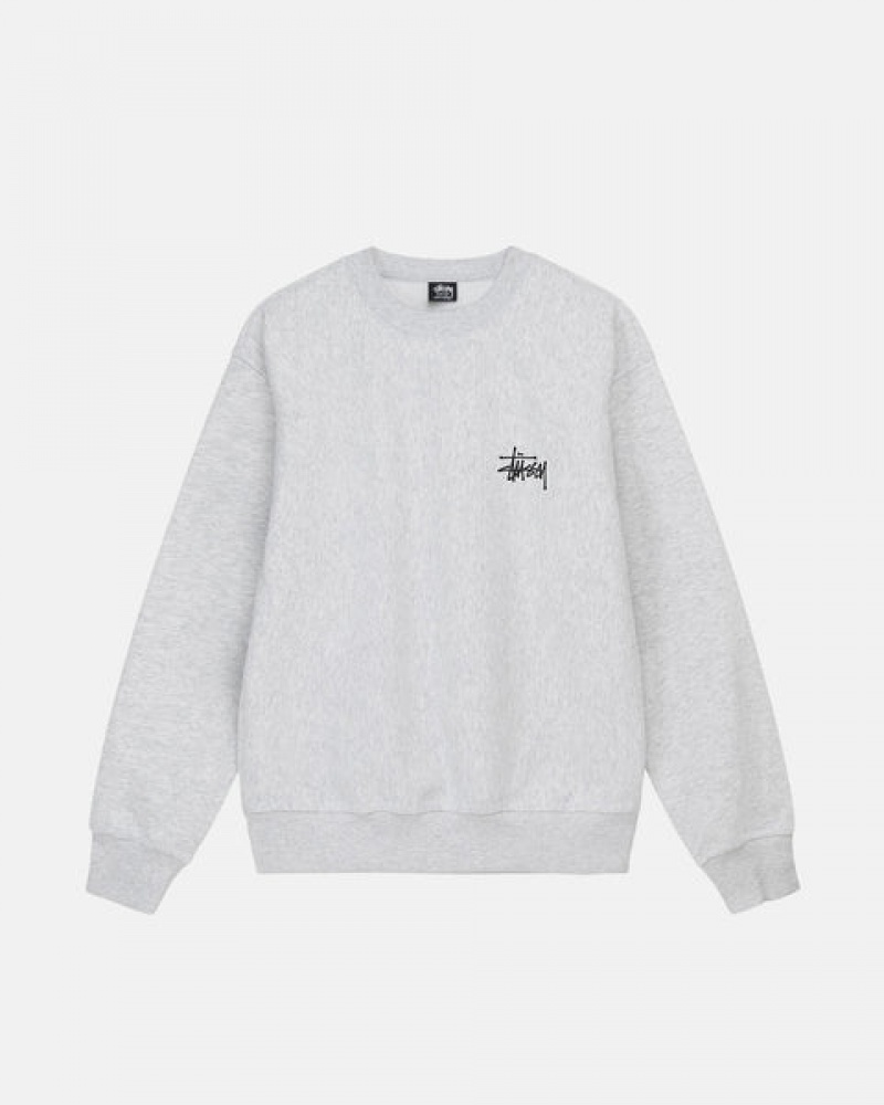 Stussy Basic Stussy Crew Sweatshirts Damen Grau Österreich | SEP-6693