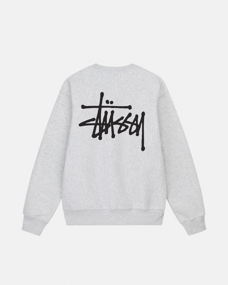 Stussy Basic Stussy Crew Sweatshirts Herren Grau Österreich | RZK-4989