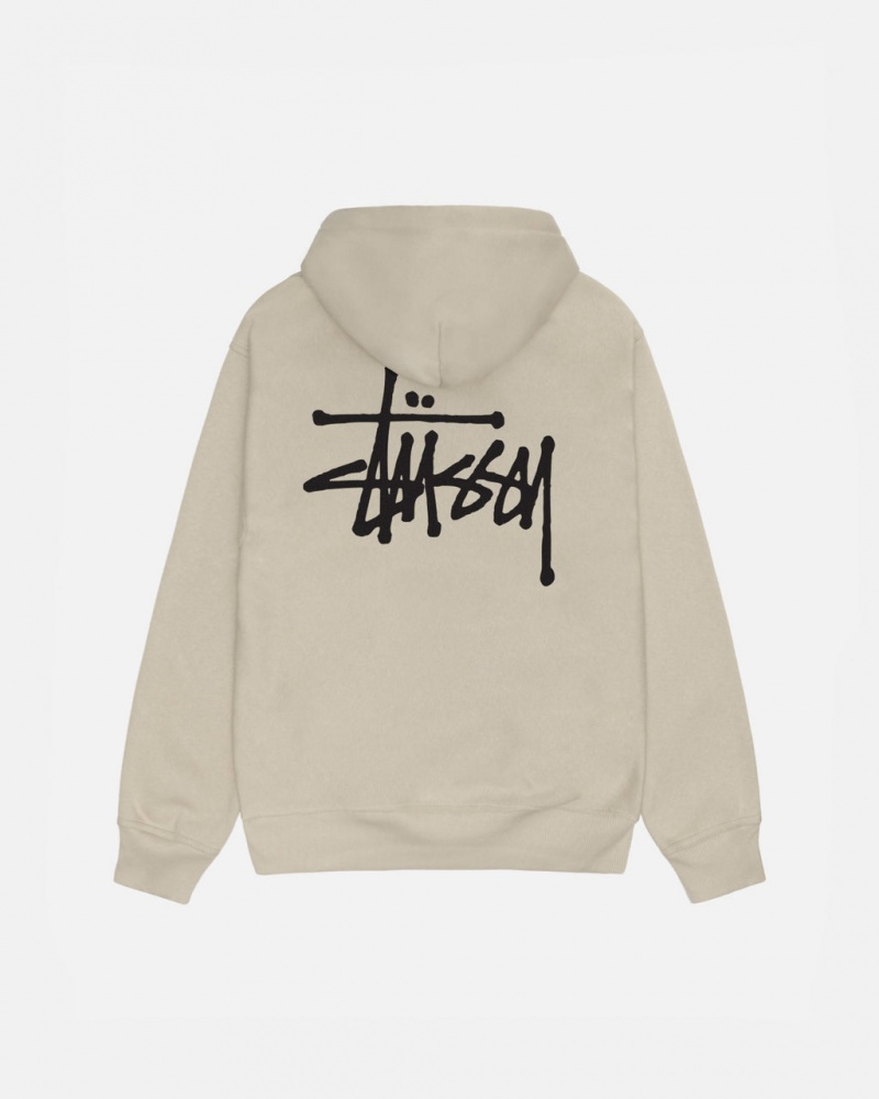 Stussy Basic Stussy Hood Sweatshirts Herren Khaki Österreich | WEL-1513