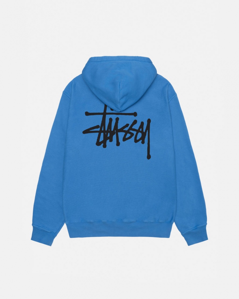 Stussy Basic Stussy Hoodie Pigment Dyed Hoodie Damen Blau Österreich | QDR-0744