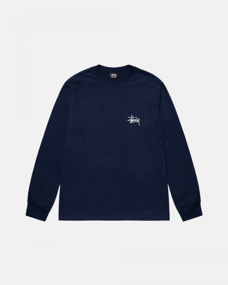 Stussy Basic Stussy Ls Tee Tees Damen Navy Österreich | GAF-2829