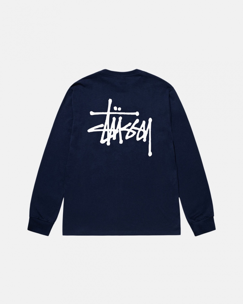 Stussy Basic Stussy Ls Tee Tees Damen Navy Österreich | GAF-2829