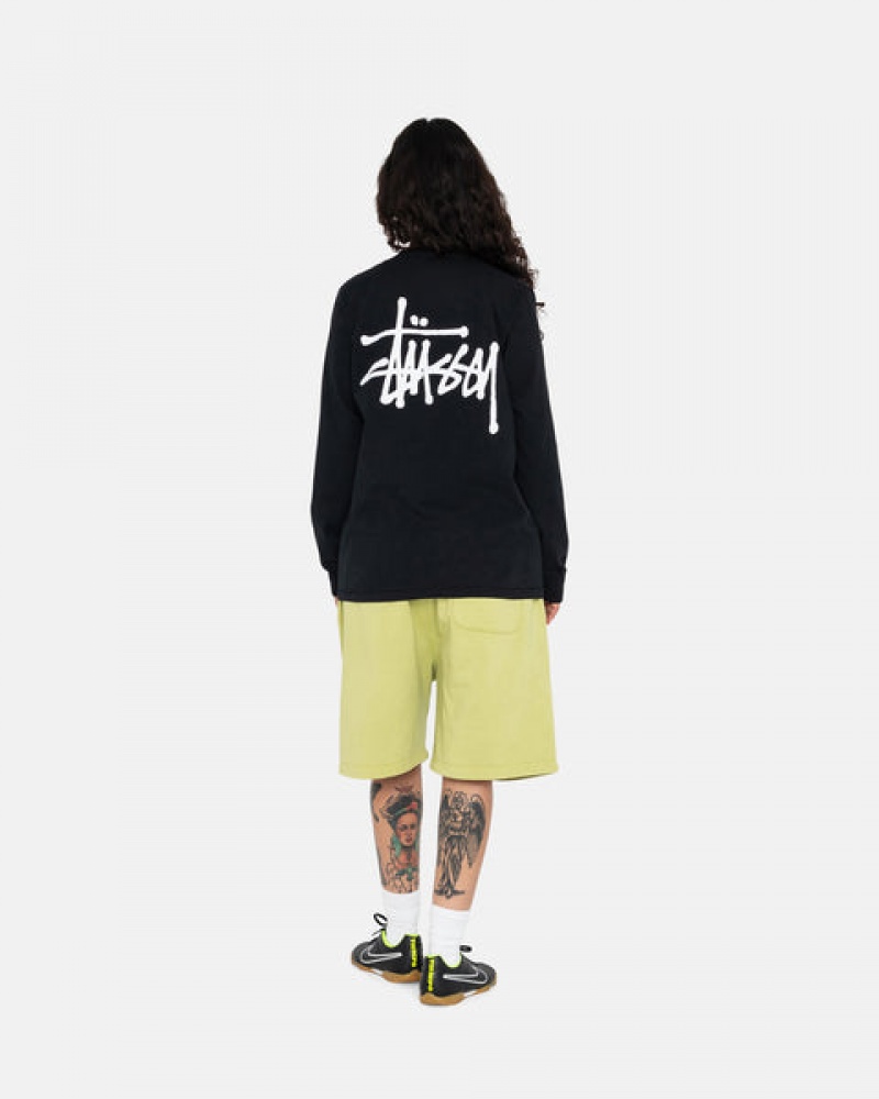 Stussy Basic Stussy Ls Tee Tees Herren Schwarz Österreich | FWM-0872