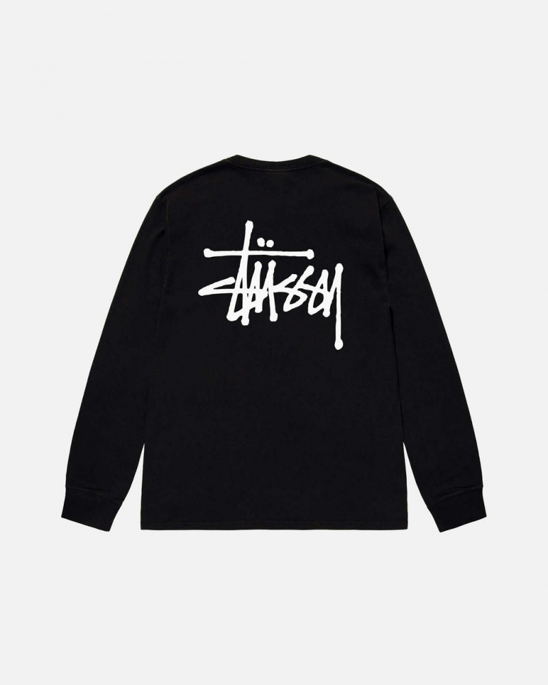 Stussy Basic Stussy Ls Tee Tees Herren Schwarz Österreich | FWM-0872