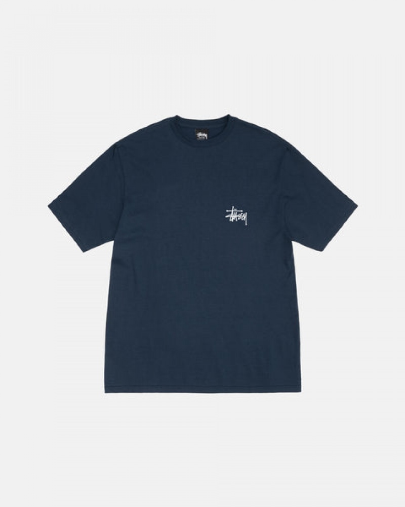 Stussy Basic Stussy Tee Tees Damen Navy Österreich | MOS-4319