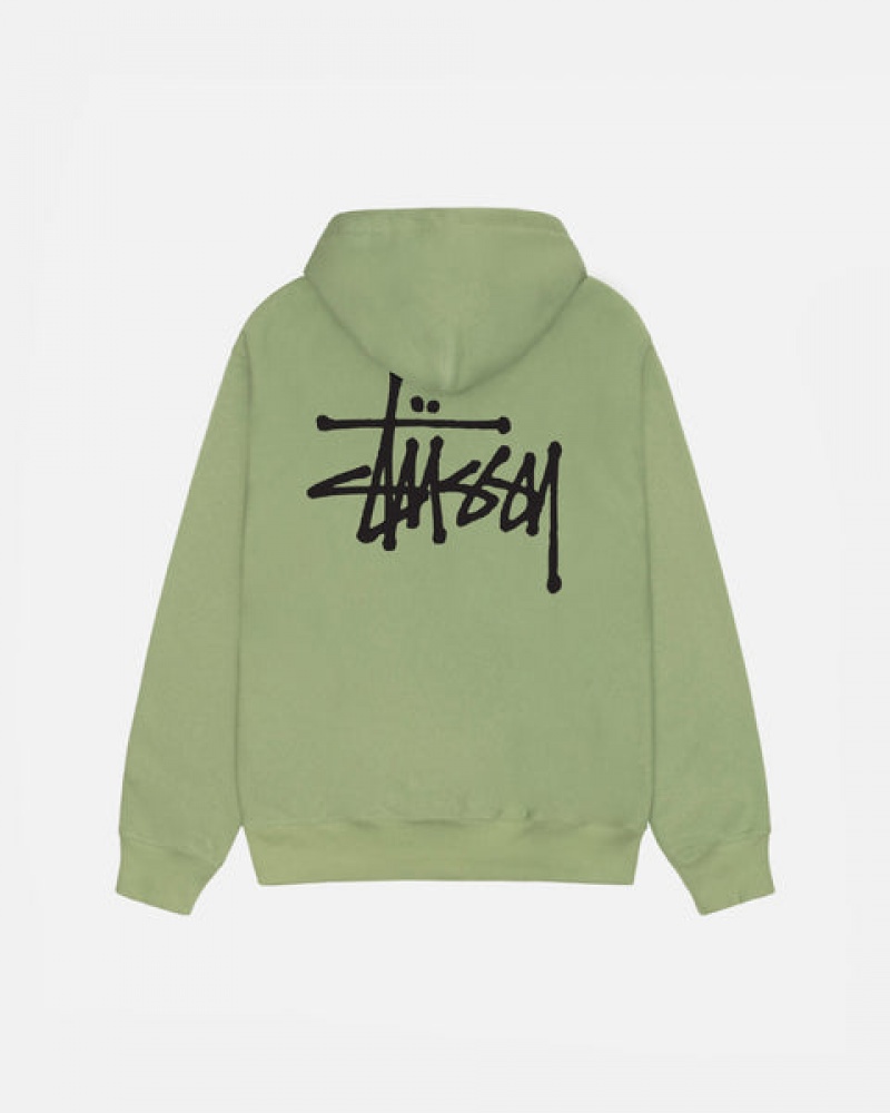 Stussy Basic Stussy Zip Hood Sweatshirts Herren Grün Österreich | KAA-2605