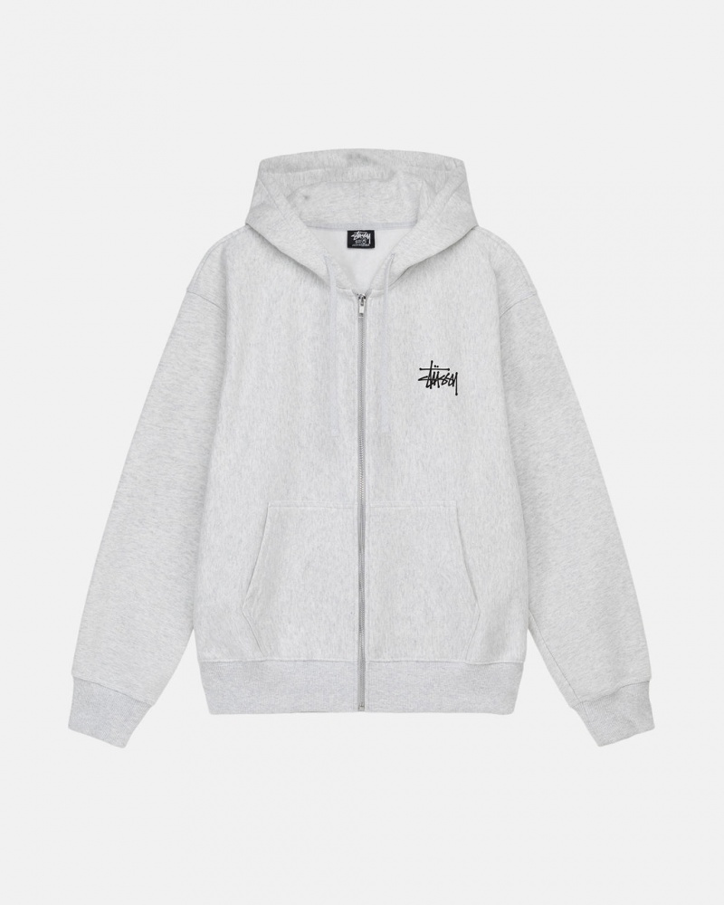 Stussy Basic Stussy Zip Hoodie Hoodie Damen Grau Österreich | HUH-9675