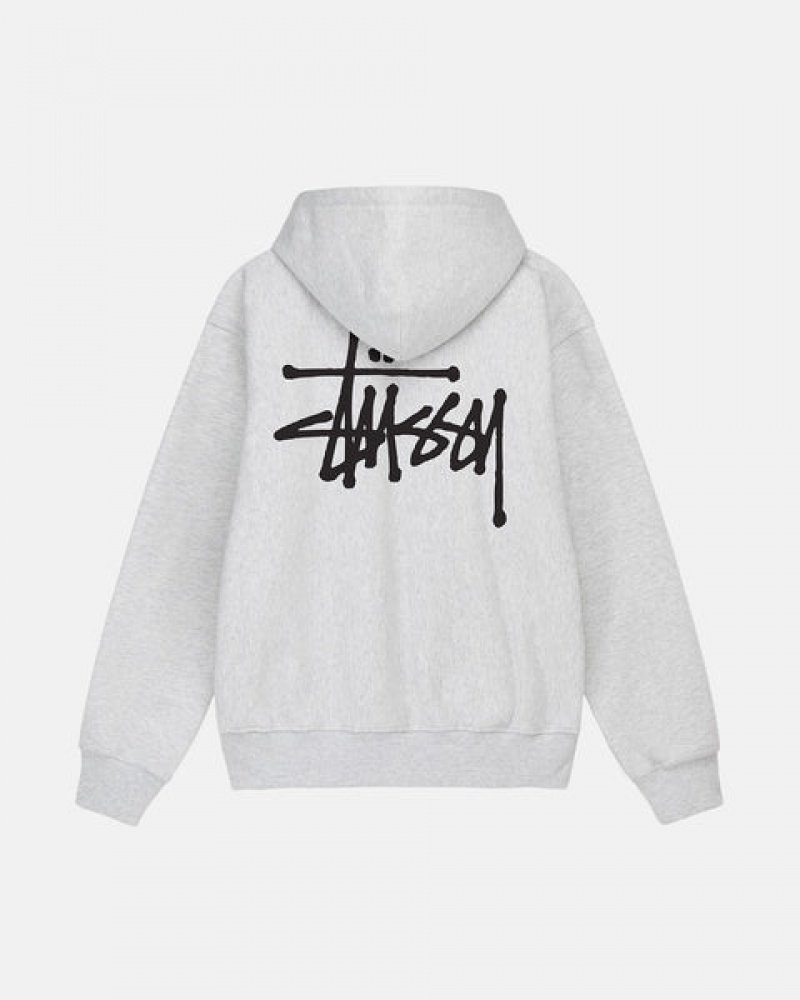 Stussy Basic Stussy Zip Hoodie Hoodie Herren Grau Österreich | TMK-2528