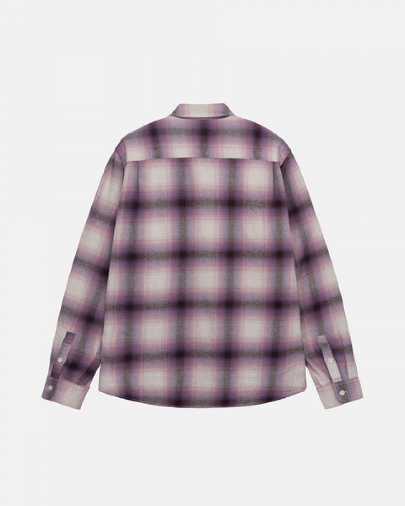 Stussy Bay Plaid Shirt Hemd Herren Bordeaux Österreich | MUA-0650