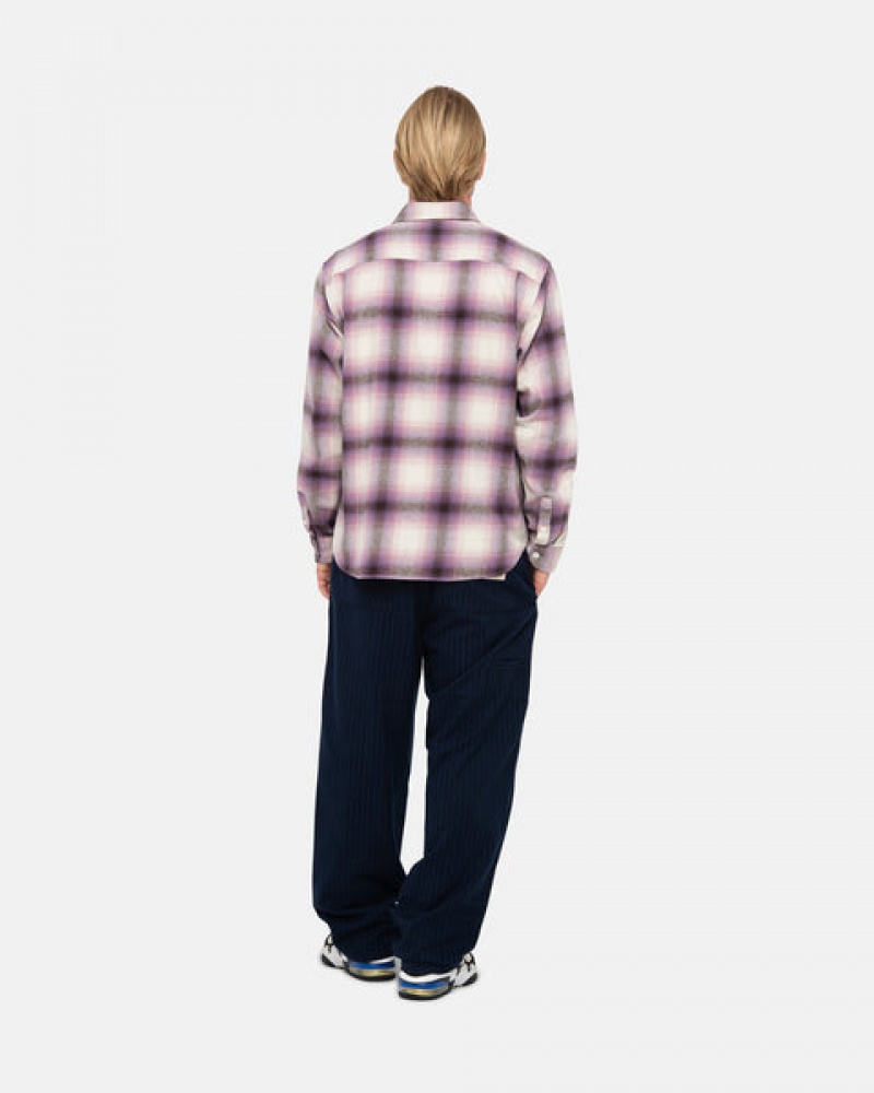 Stussy Bay Plaid Shirt Hemd Herren Bordeaux Österreich | MUA-0650