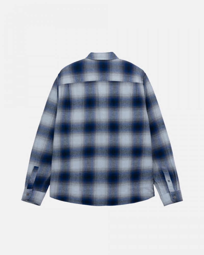 Stussy Bay Plaid Shirt Hemd Herren Navy Österreich | LZO-0957