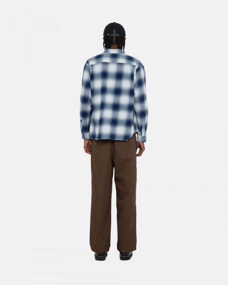 Stussy Bay Plaid Shirt Hemd Herren Navy Österreich | LZO-0957