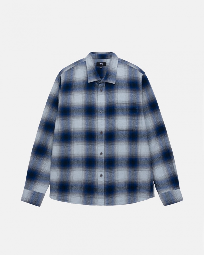 Stussy Bay Plaid Shirt Hemd Herren Navy Österreich | LZO-0957