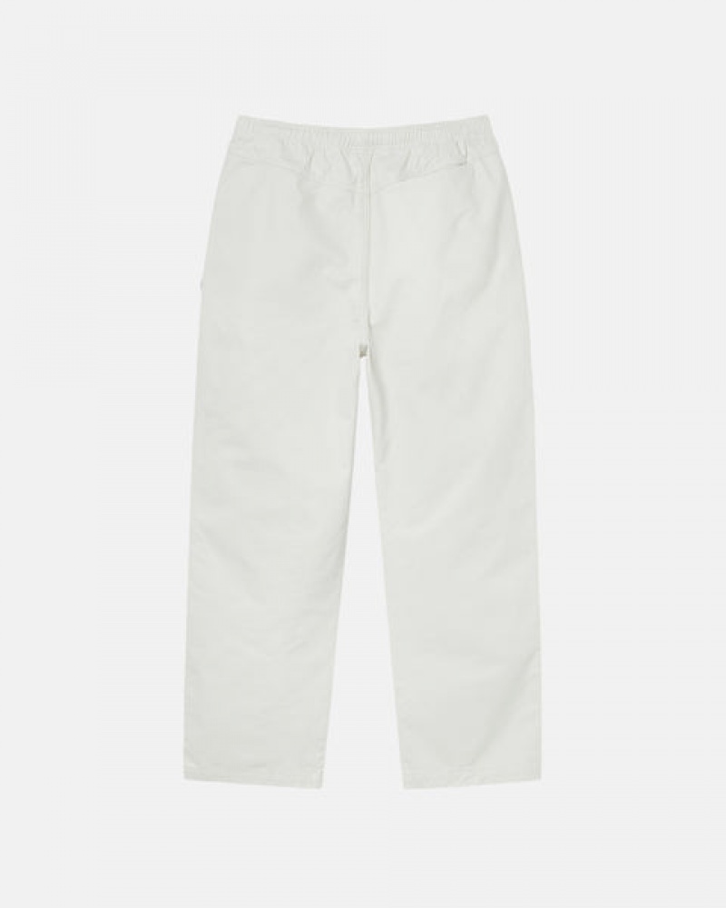 Stussy Beach Pant Brushed Baumwoll Hose Herren Beige Österreich | MFS-7518