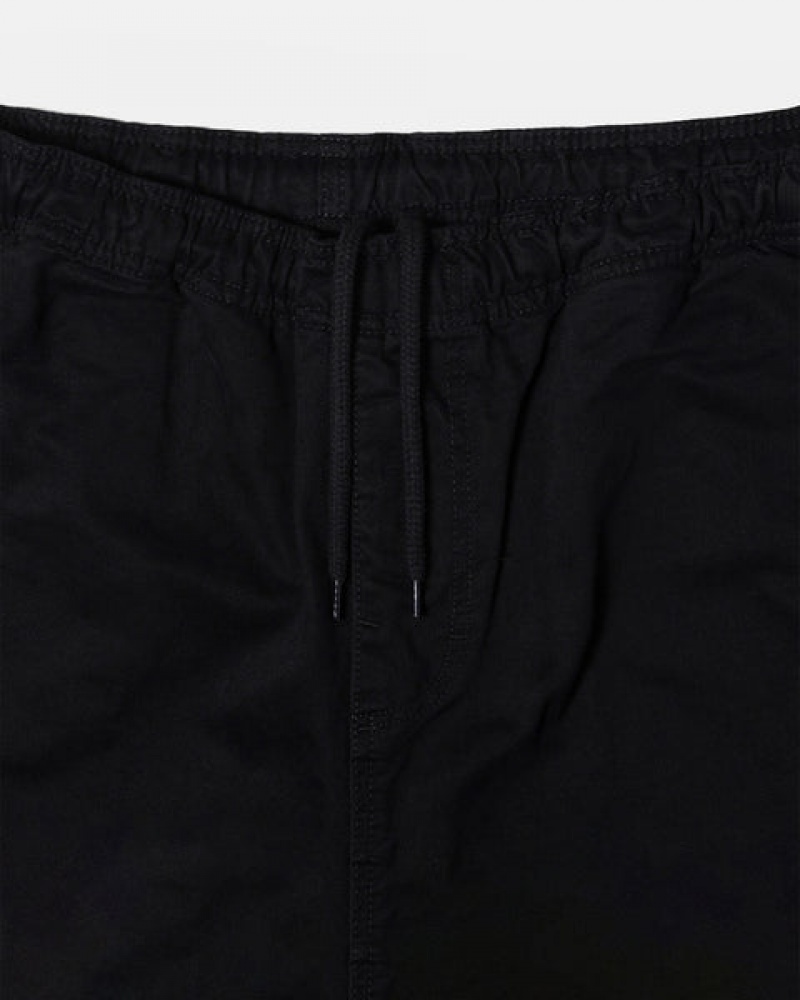 Stussy Beach Pant Brushed Baumwoll Hose Damen Schwarz Österreich | DHT-1386