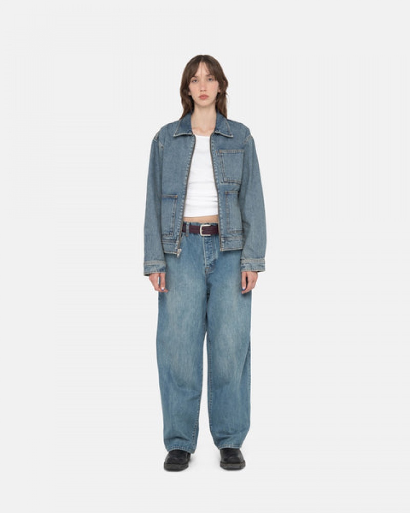 Stussy Big Ol' Jean Denim Hose Damen Blau Österreich | PAE-4864