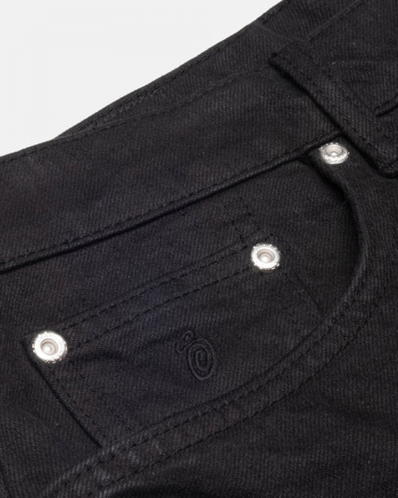 Stussy Big Ol' Jean Overdyed Denim Damen Schwarz Österreich | TRO-4680