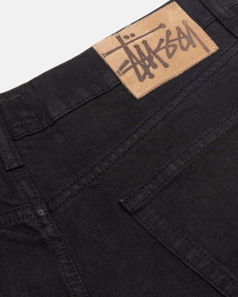 Stussy Big Ol' Jean Overdyed Denim Damen Schwarz Österreich | TRO-4680