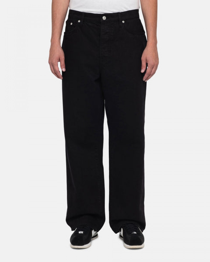 Stussy Big Ol' Jean Overdyed Denim Damen Schwarz Österreich | TRO-4680