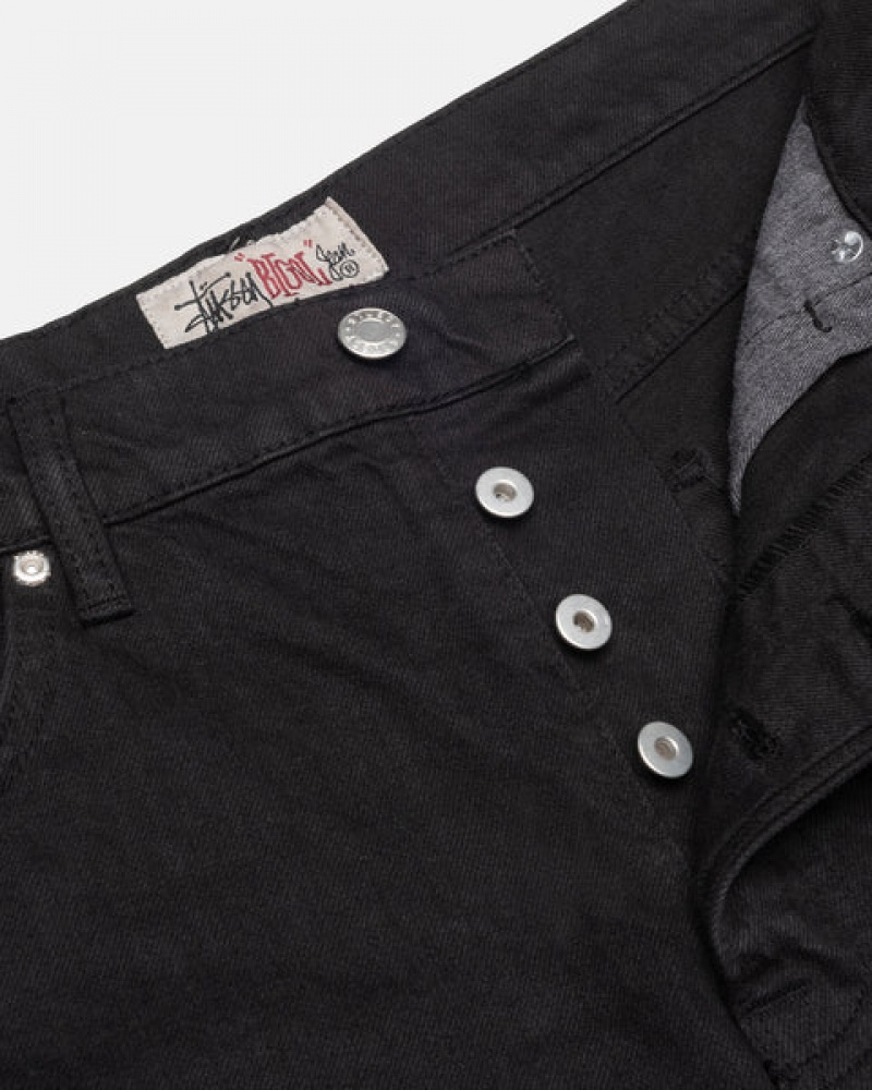 Stussy Big Ol' Jean Overdyed Denim Herren Schwarz Österreich | VYT-6090