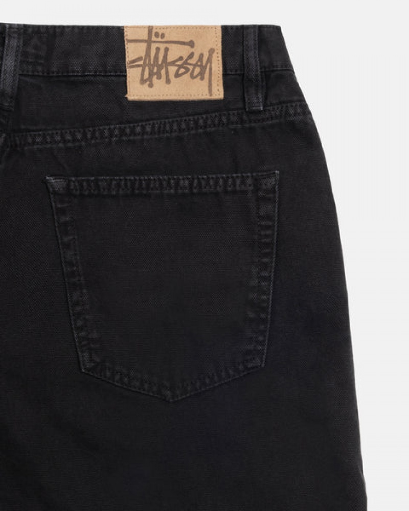 Stussy Big Ol' Jean Washed Canvas Denim Damen Schwarz Österreich | CVD-0077