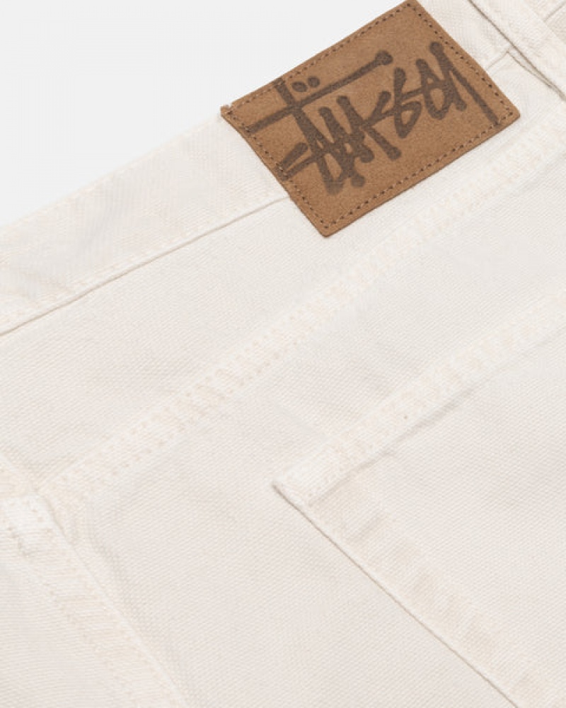 Stussy Big Ol' Jean Washed Canvas Denim Herren Beige Österreich | IAL-6833