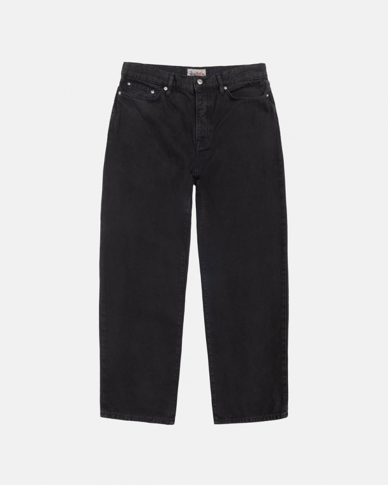 Stussy Big Ol\' Jean Washed Canvas Denim Herren Schwarz Österreich | IAG-7361