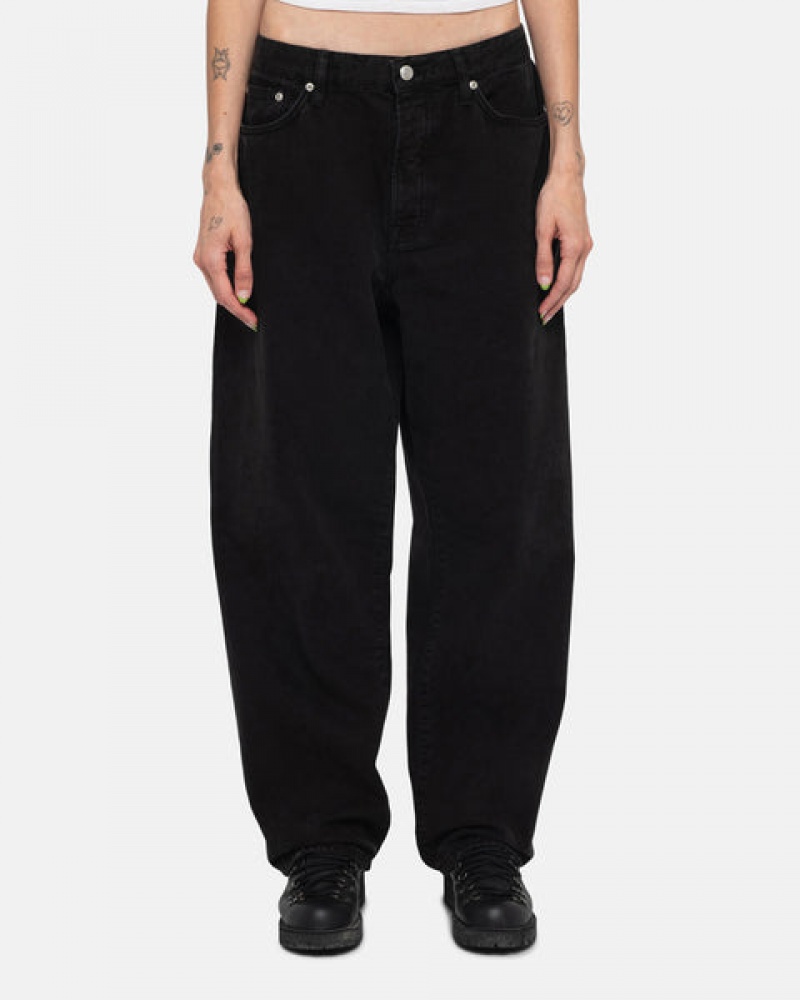 Stussy Big Ol' Jean Washed Canvas Hose Damen Schwarz Österreich | SIK-5722