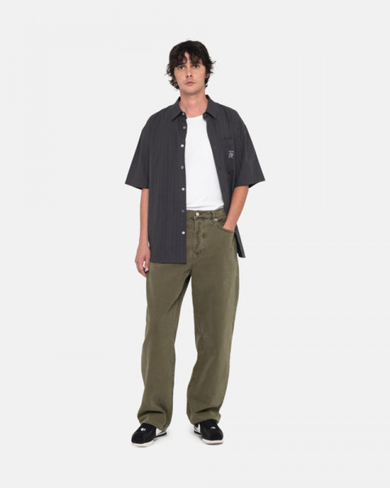 Stussy Big Ol' Jean Washed Canvas Hose Damen Olivgrün Österreich | MHI-0712