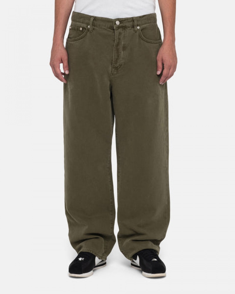 Stussy Big Ol' Jean Washed Canvas Hose Damen Olivgrün Österreich | MHI-0712