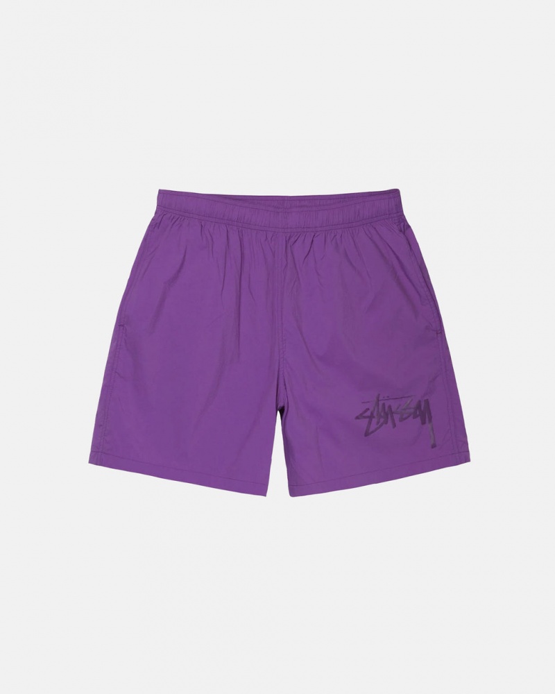 Stussy Big Stock Nylon Kurzes Kurze Hose Herren Lila Österreich | BCX-1469