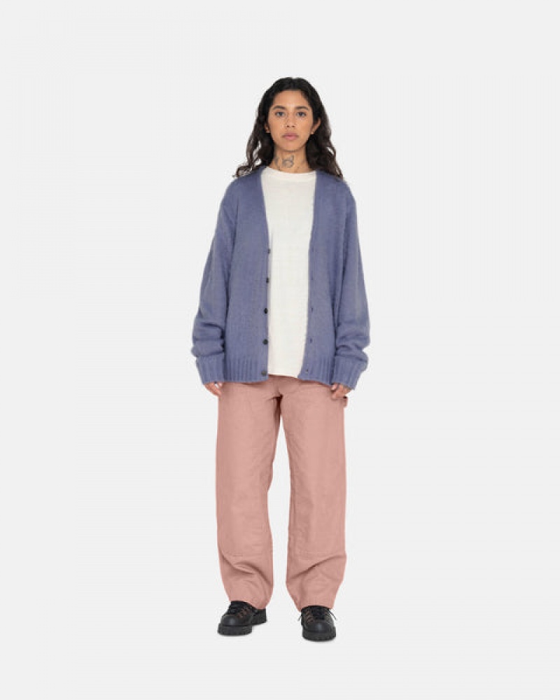 Stussy Brushed Cardigan Pullover Damen Lila Österreich | ICQ-6599