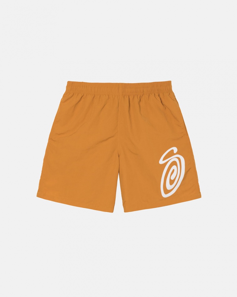 Stussy Curly S Wasser Kurzes Bademode Damen Orange Österreich | QUD-6066