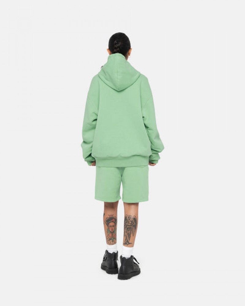 Stussy Double Face Label Zip Hoodie Hoodie Damen Grün Österreich | DRE-6228