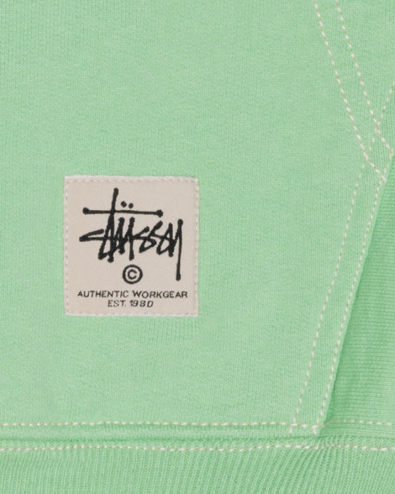 Stussy Double Face Label Zip Hoodie Hoodie Damen Grün Österreich | DRE-6228