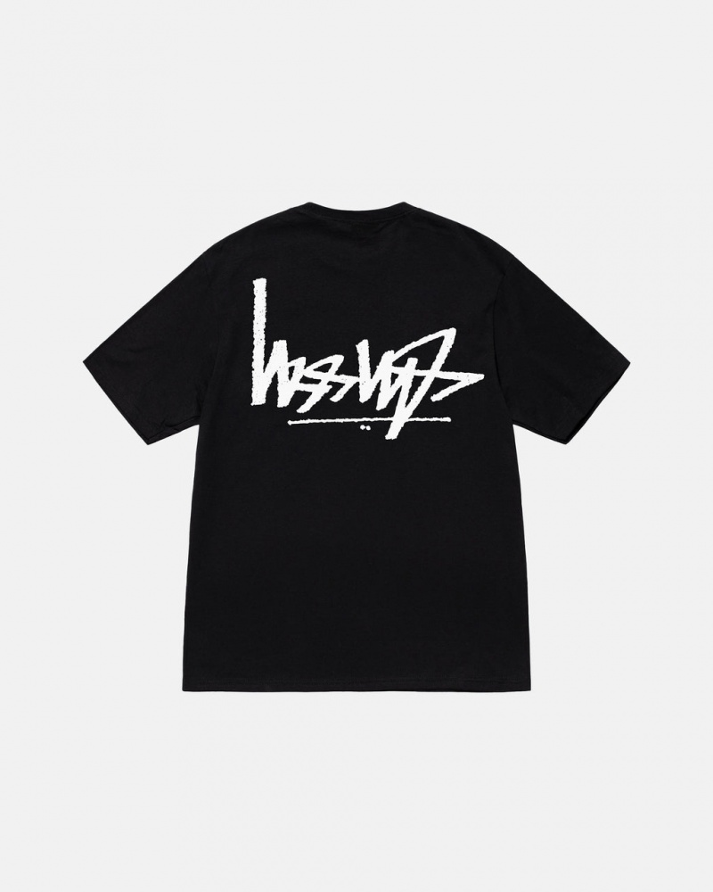 Stussy Flipped Tee Tees Damen Schwarz Österreich | FFQ-8714