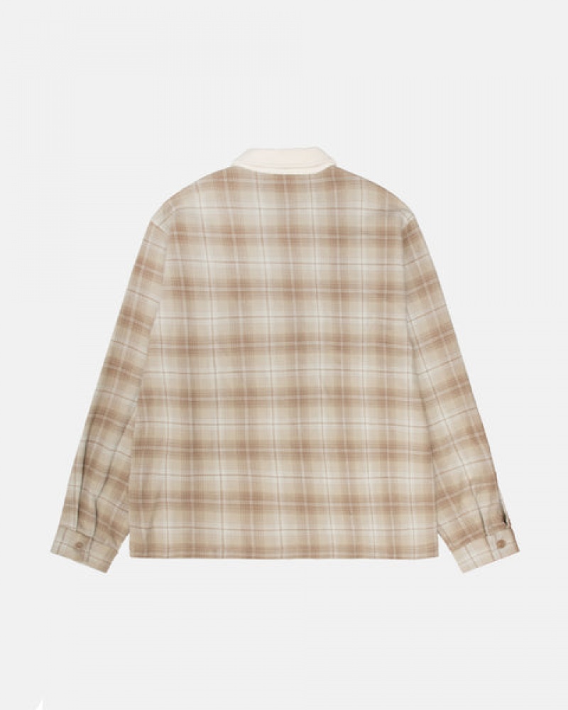 Stussy Frank Plaid Zip Shirt Hemd Herren Braun Österreich | DFZ-1021