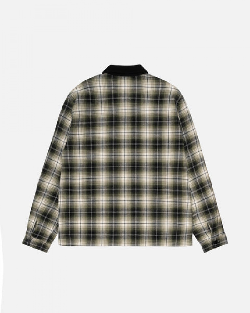 Stussy Frank Plaid Zip Shirt Hemd Herren Dunkelgrau Österreich | URG-2774