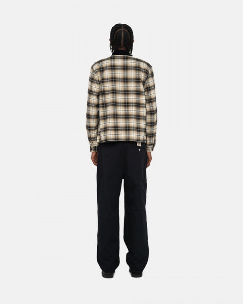 Stussy Frank Plaid Zip Shirt Hemd Herren Dunkelgrau Österreich | URG-2774